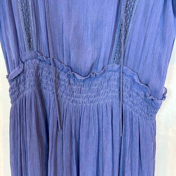 Sundance Led By Dreams Women's Floral Embroidered Drop Waist Midi Dress Petite L - Picture 9 of 14